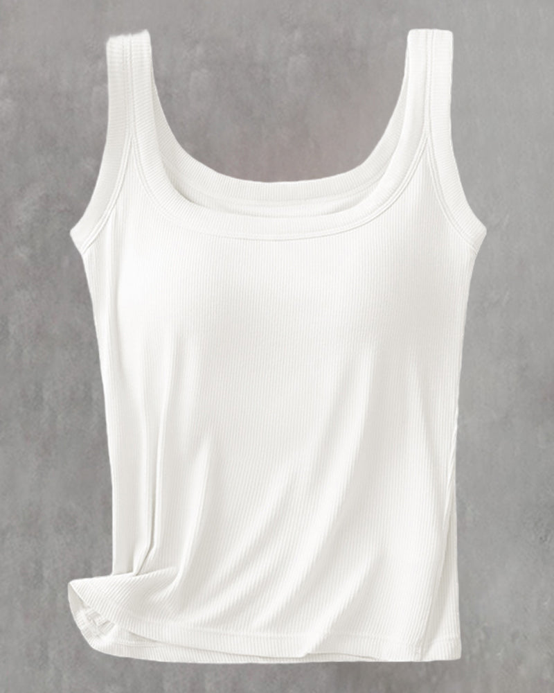 Effen Top Met Ingebouwde Bh