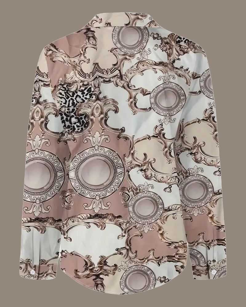 Blouse Met Old Money Stijl En Knop-Front Design