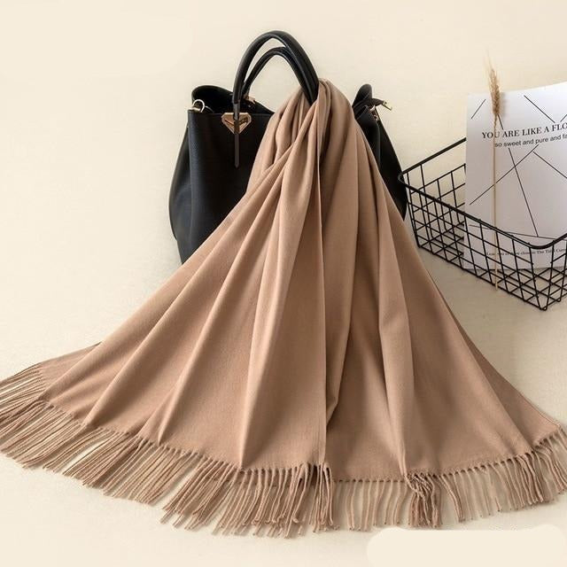 Kasjmieren winterash shawl - luxe dameswrap