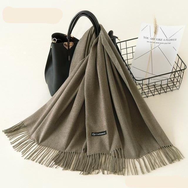 Kasjmieren winterash shawl - luxe dameswrap