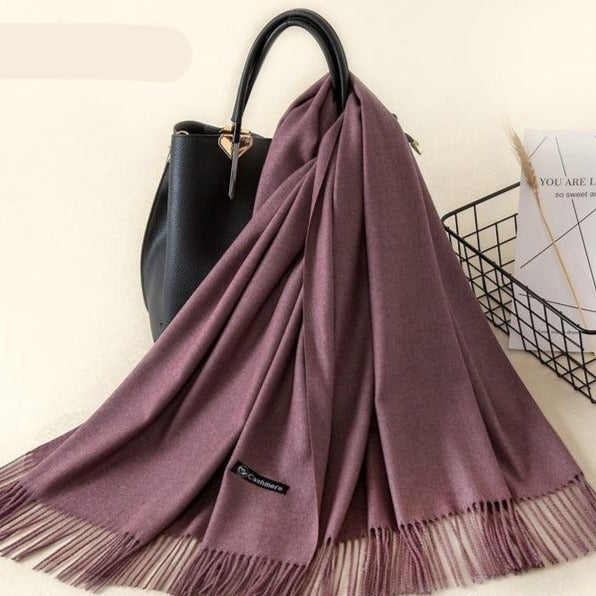 Kasjmieren winterash shawl - luxe dameswrap