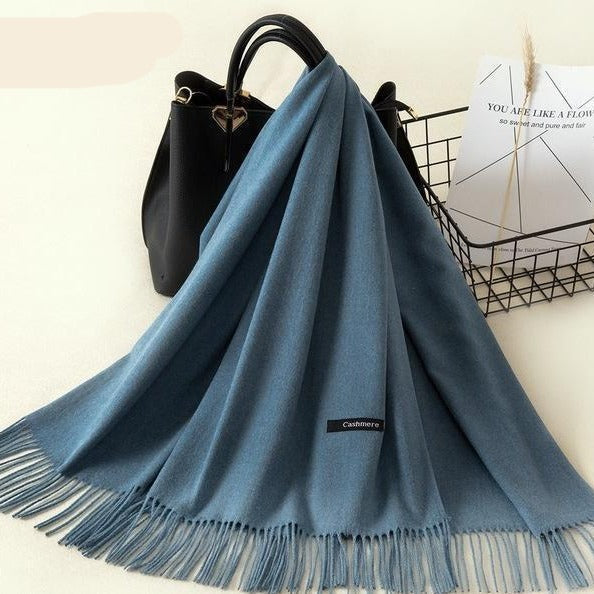 Kasjmieren winterash shawl - luxe dameswrap