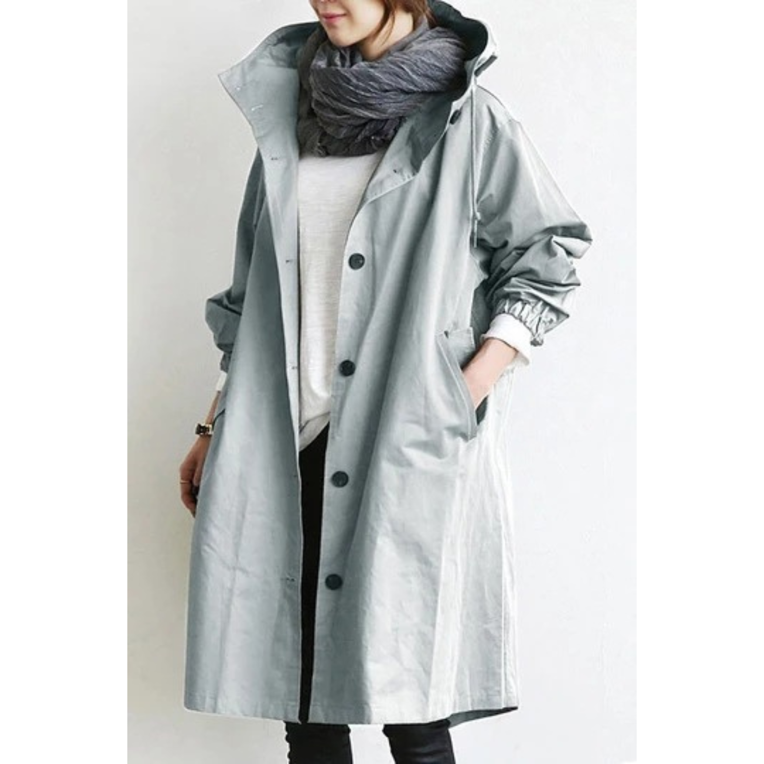 Dames trenchcoat - stijlvolle lange waterdichte damesjas