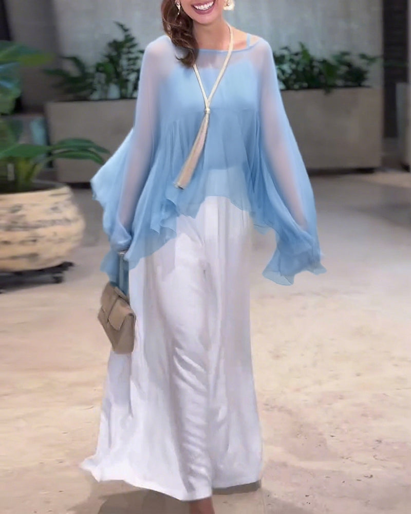 Blouse Met Stijlvol Effen Ontwerp