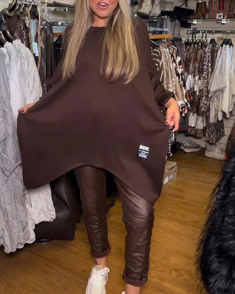 Sweatshirt Met Rond Nek En Los - Passende Kenmerken