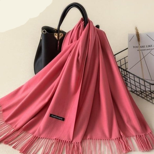 Kasjmieren winterash shawl - luxe dameswrap