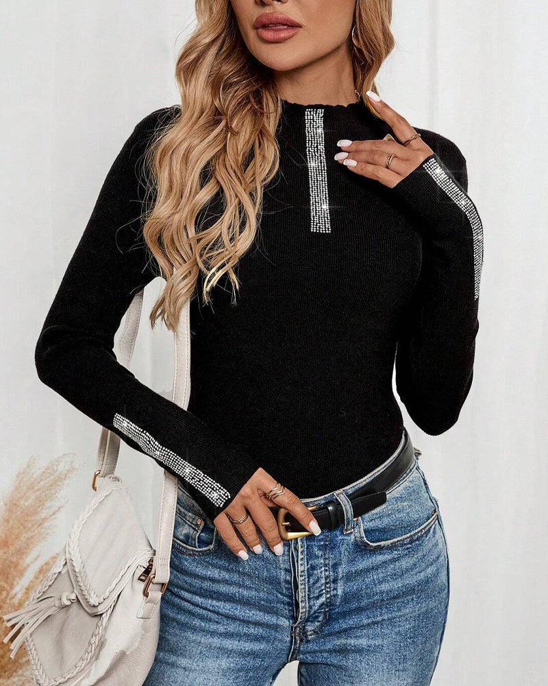 Hete Diamant Lange Mouwen Onderkleding Top