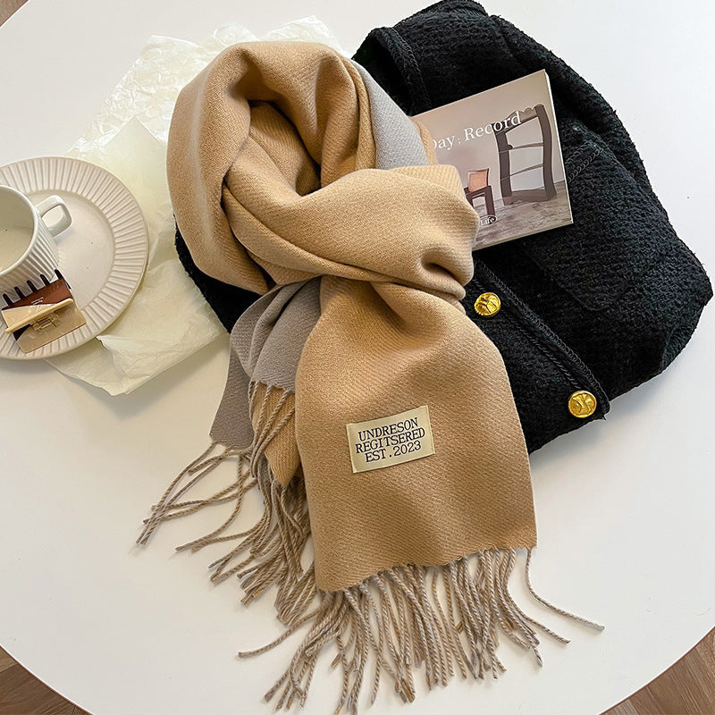Verzorgende dubbelzijdige sjaal - luxe cashmere-gevoel dameswrap