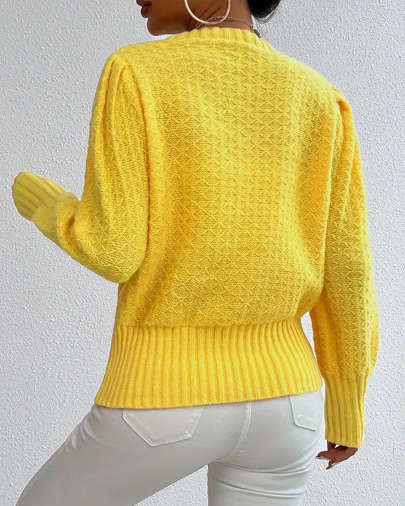 Lang Mouw Pullover Met Ronde Hals