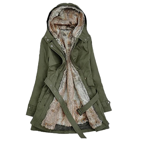 Winterjas - trendy dames parka met faux fur voering