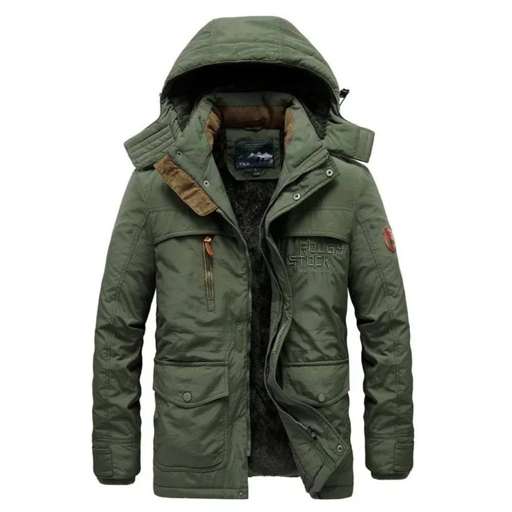 Parka jack - robuuste fleece-gevoerde buitenjas voor mannen