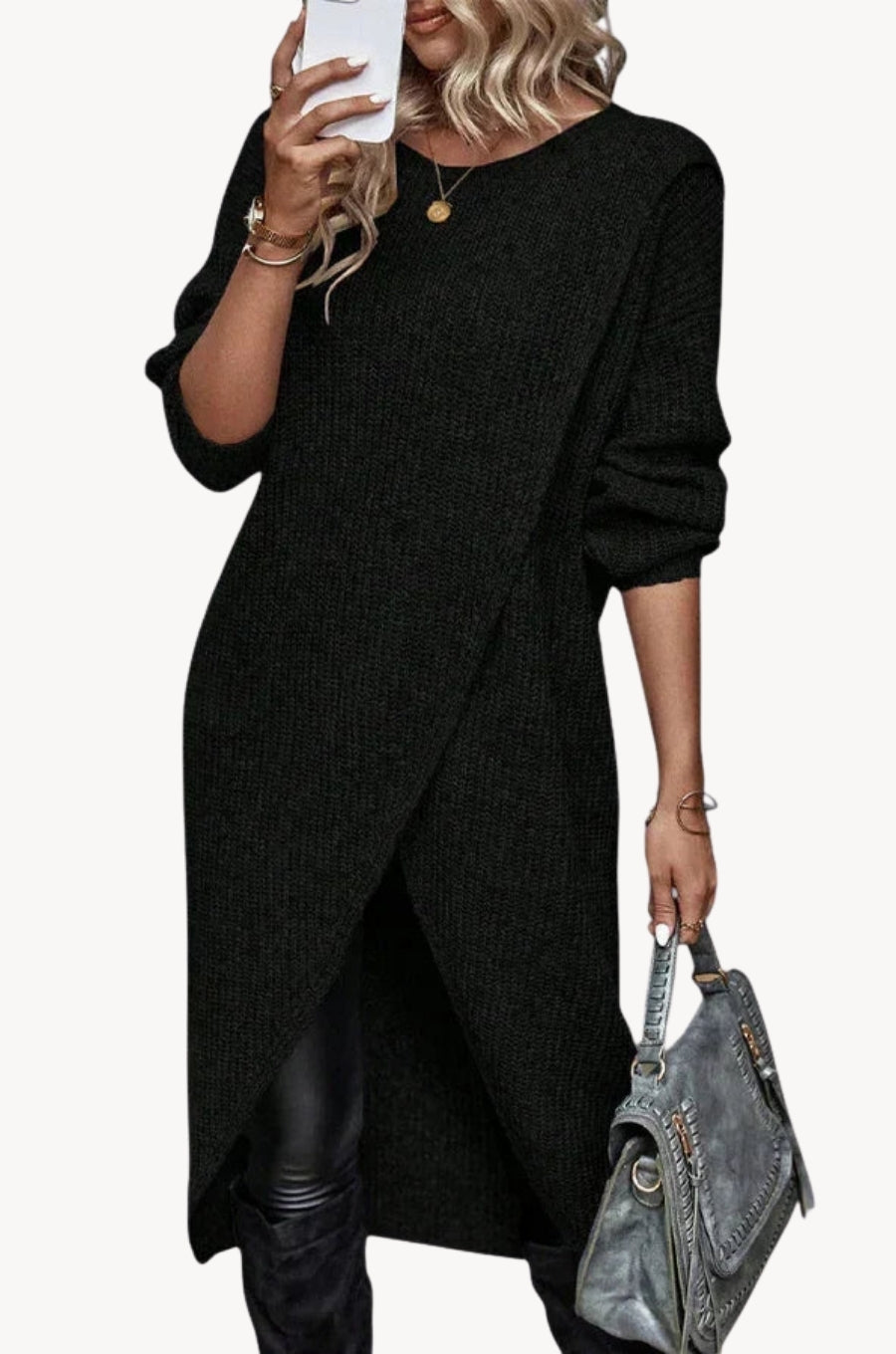 Elsemiek | Elegante trui-jurk met rechte pasvorm