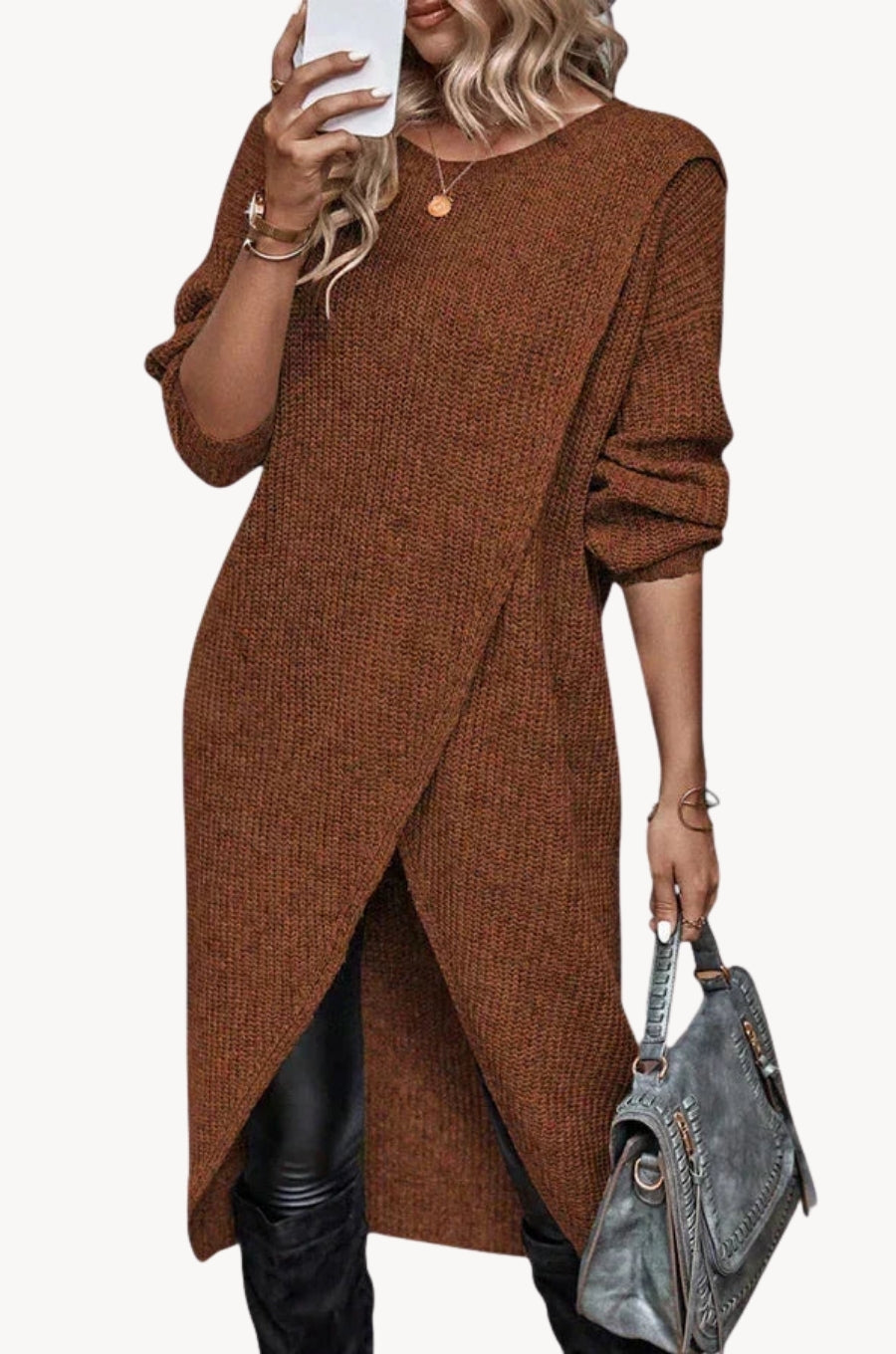 Elsemiek | Elegante trui-jurk met rechte pasvorm