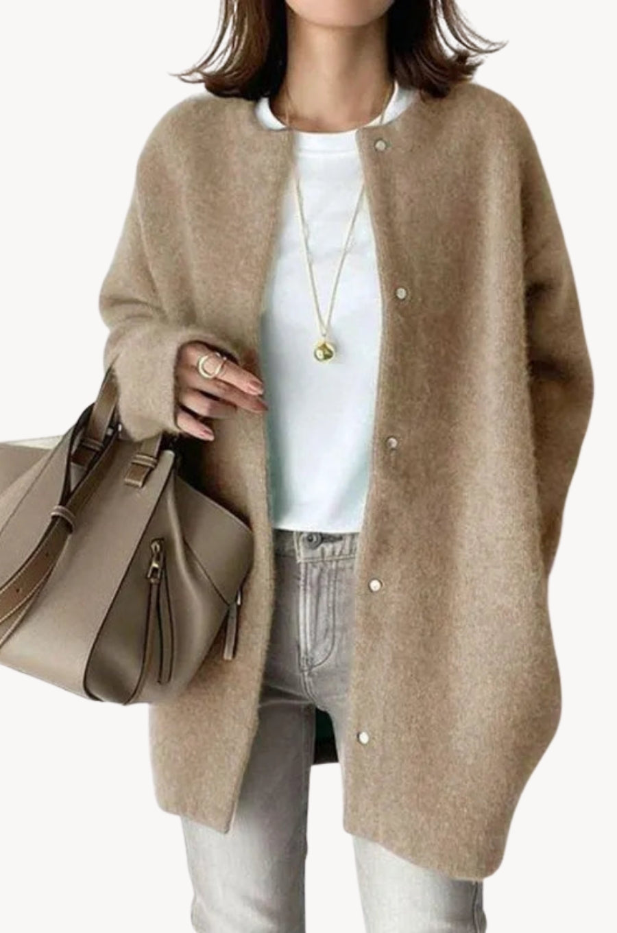 Cilla | Lange cardigan van zachte wol