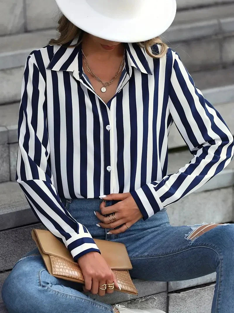 Gestreepte lange blouse