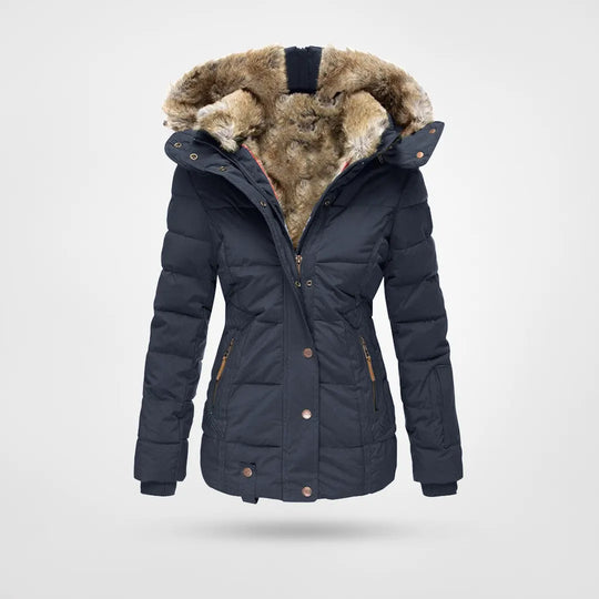 Pufferjas met capuchon - geïsoleerde dames winterjacket