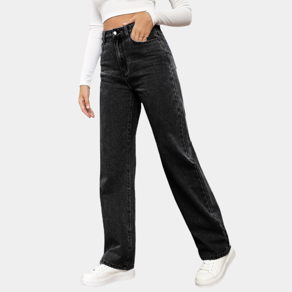 Baggy denim jeans - stijlvolle hoge taille dames jeans