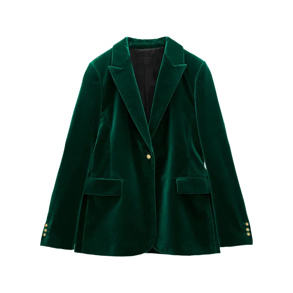 Fluwelen blazer met luxe uitstraling