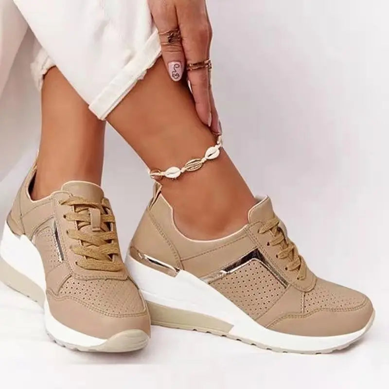 Modieuze platform sneakers dames - lichtgewicht casual schoenen