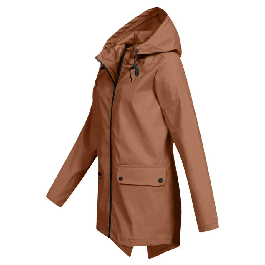 Waterdichte trenchcoat - stijlvolle dames waterdichte jas met rits