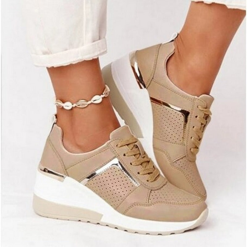 Modieuze platform sneakers dames - lichtgewicht casual schoenen