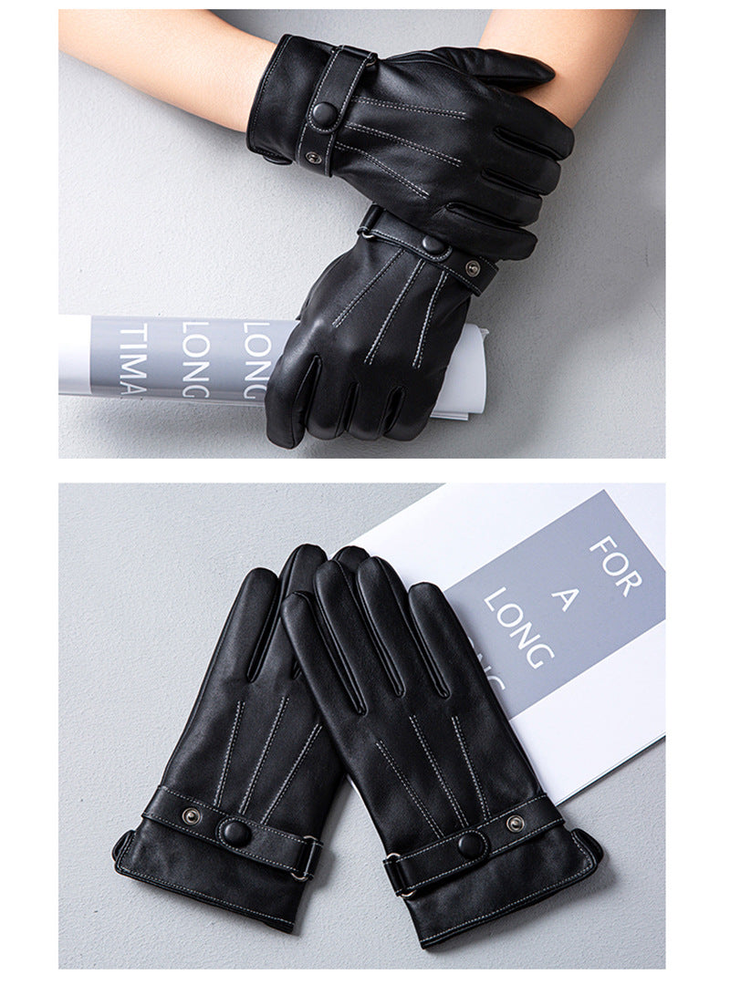 Leren rijhandschoenen - elegante zwarte dameshandschoenen