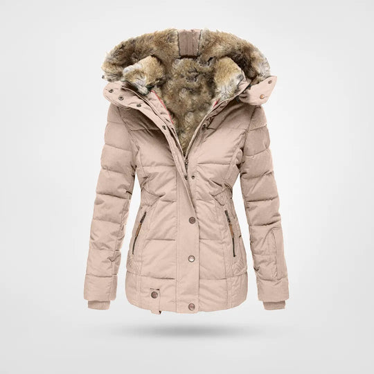 Pufferjas met capuchon - geïsoleerde dames winterjacket