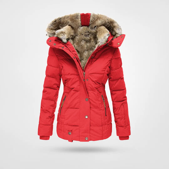 Pufferjas met capuchon - geïsoleerde dames winterjacket