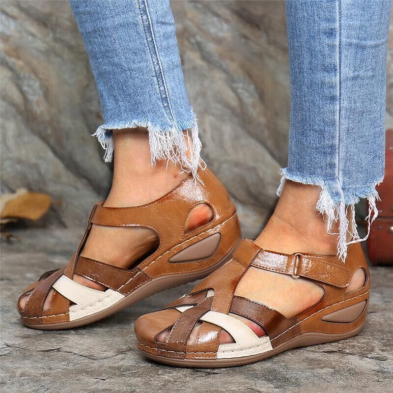 Dames wedge sandalen - orthopedische casual schoenen met stijlvol ondersteunend ontwerp voor dagelijks gebruik