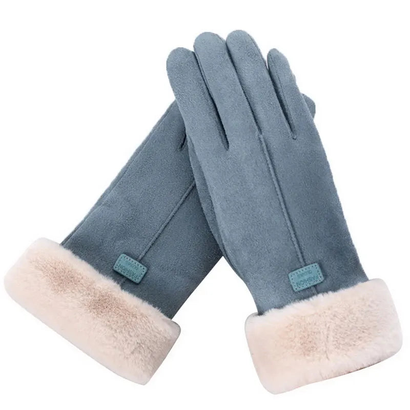 Dames winterhandschoenen - zachte handschoenen met imitatiebont voering