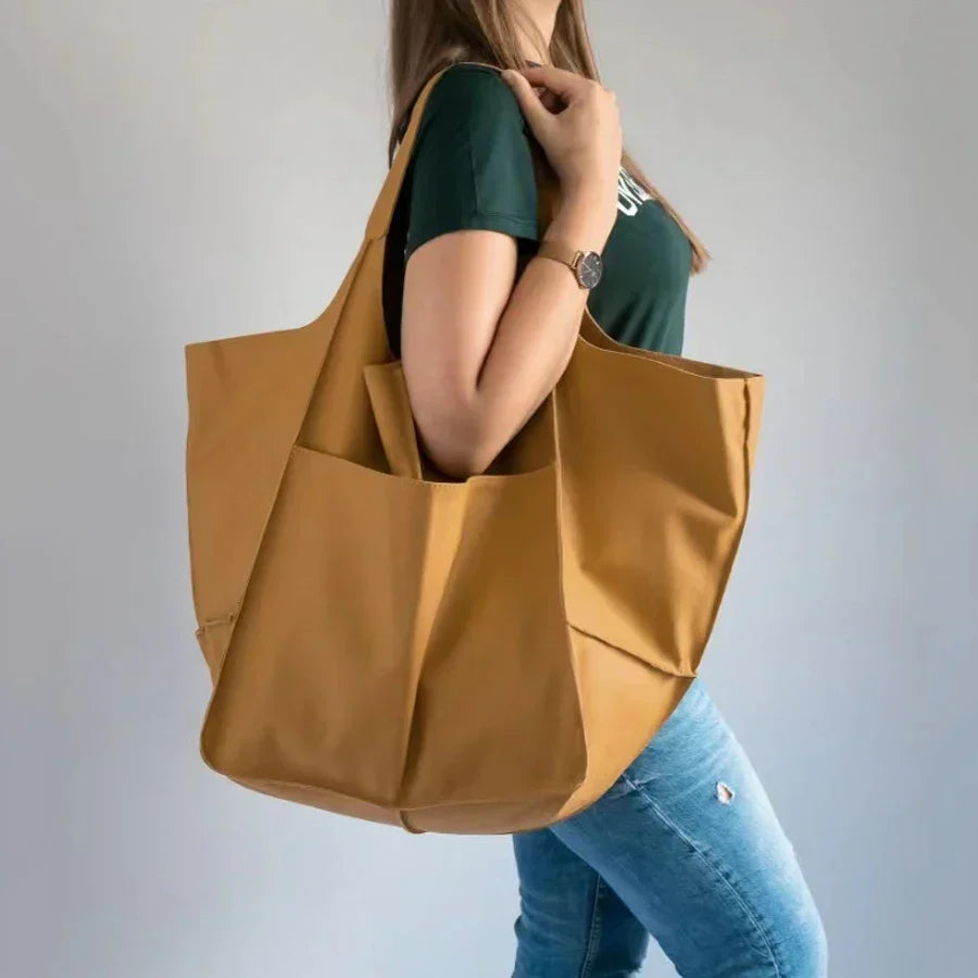Vrouwen leren tote bag - praktische tas voor dagelijks gebruik