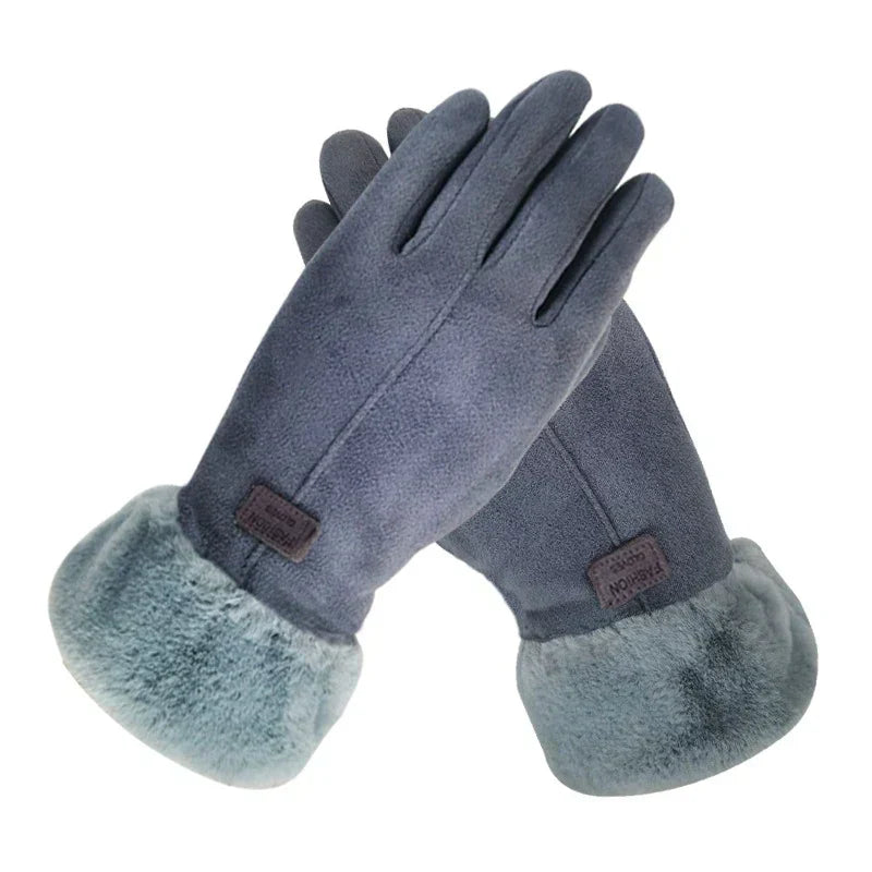 Dames winterhandschoenen - zachte handschoenen met imitatiebont voering
