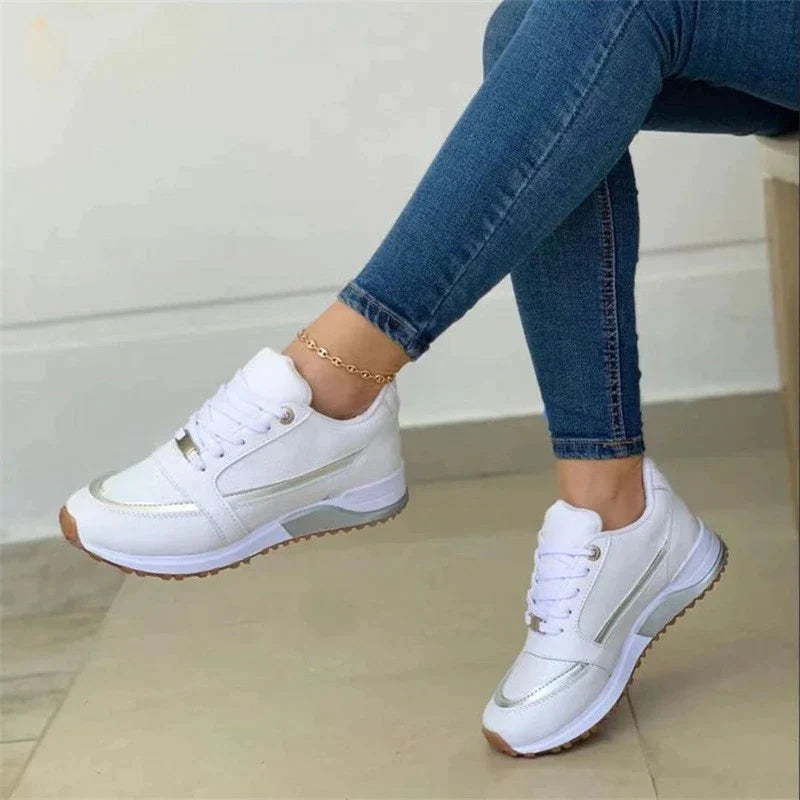 Dames sportieve trainers - trendy gequiltte sportschoenen