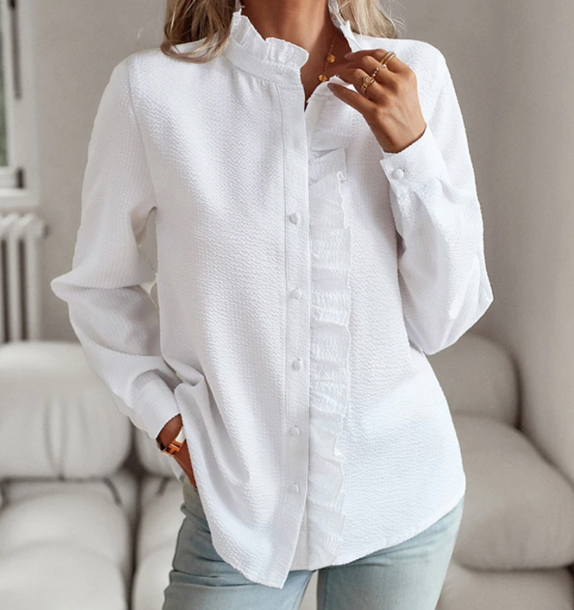 Witte blouse met knoopsluiting