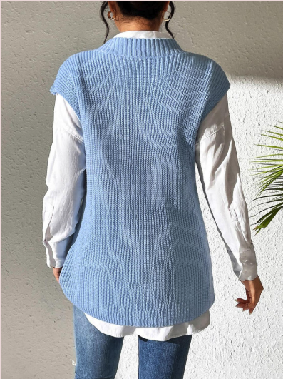 Gebreide top - stijlvolle mouwloze vest voor dames