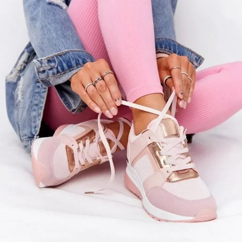 Modieuze platform sneakers dames - lichtgewicht casual schoenen