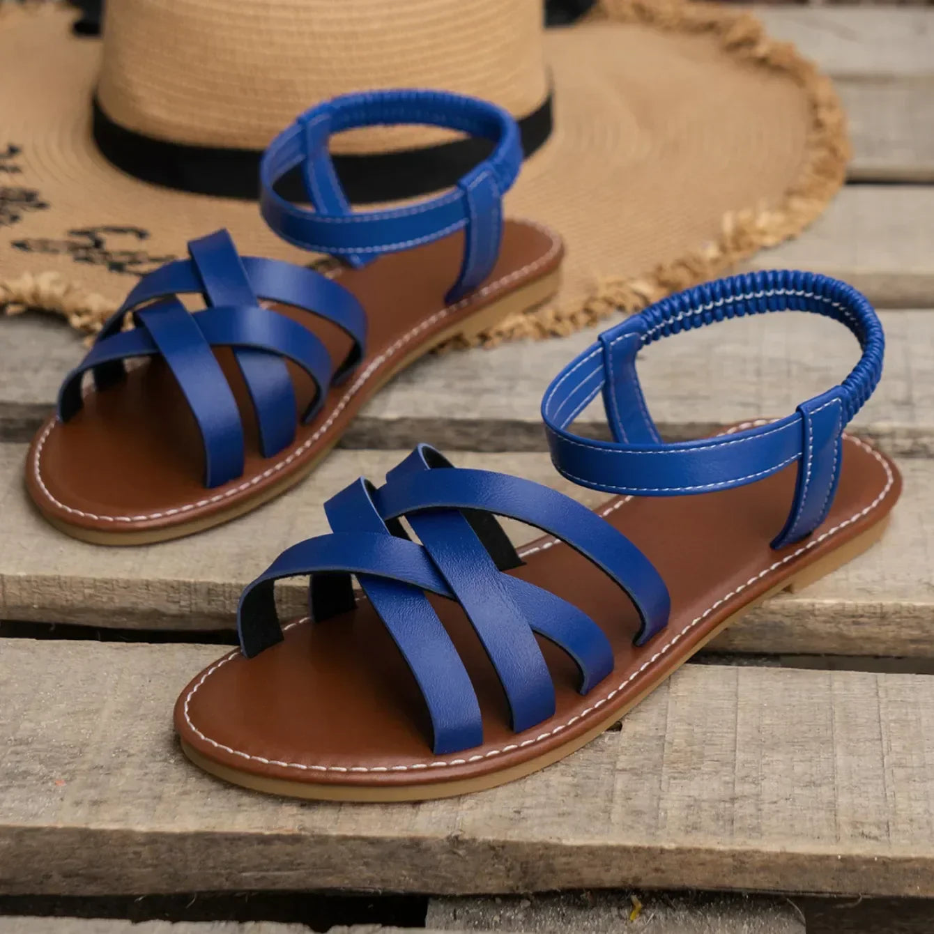 Dames platte strappy sandalen - chique zomerfootwear