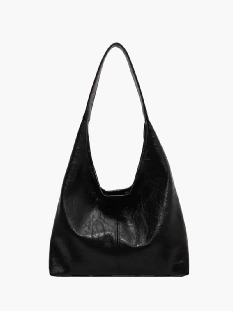 Minimalistische schoudertas dames - stijlvolle leren tas