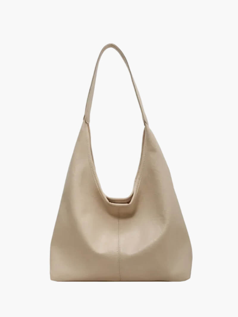 Minimalistische schoudertas dames - stijlvolle leren tas