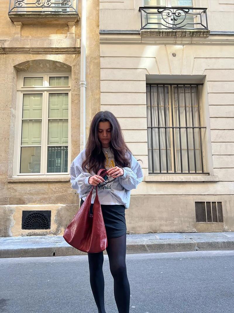 Minimalistische schoudertas dames - stijlvolle leren tas