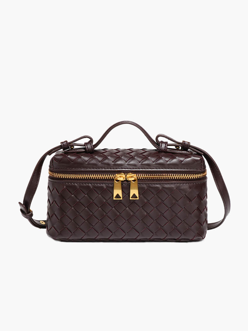 Gequilte leren crossbody tas dames - elegant met gouden details, veelzijdig