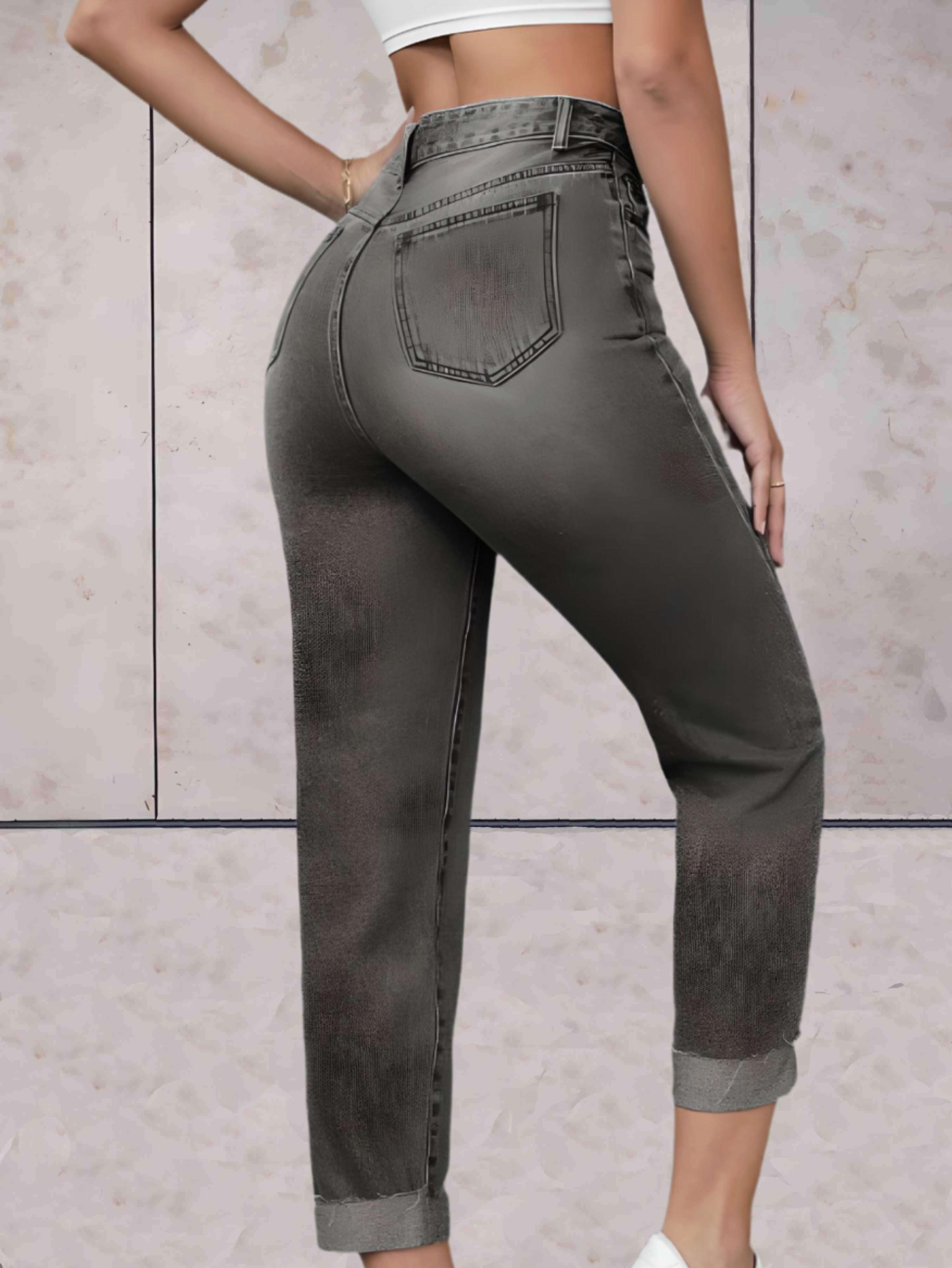 Hoge taille jeans - stijlvolle dames denim slim fit