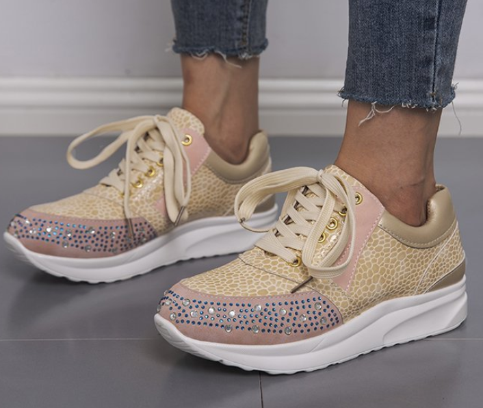 Dames casual sneakers - gezellige veterschoenen voor alledag