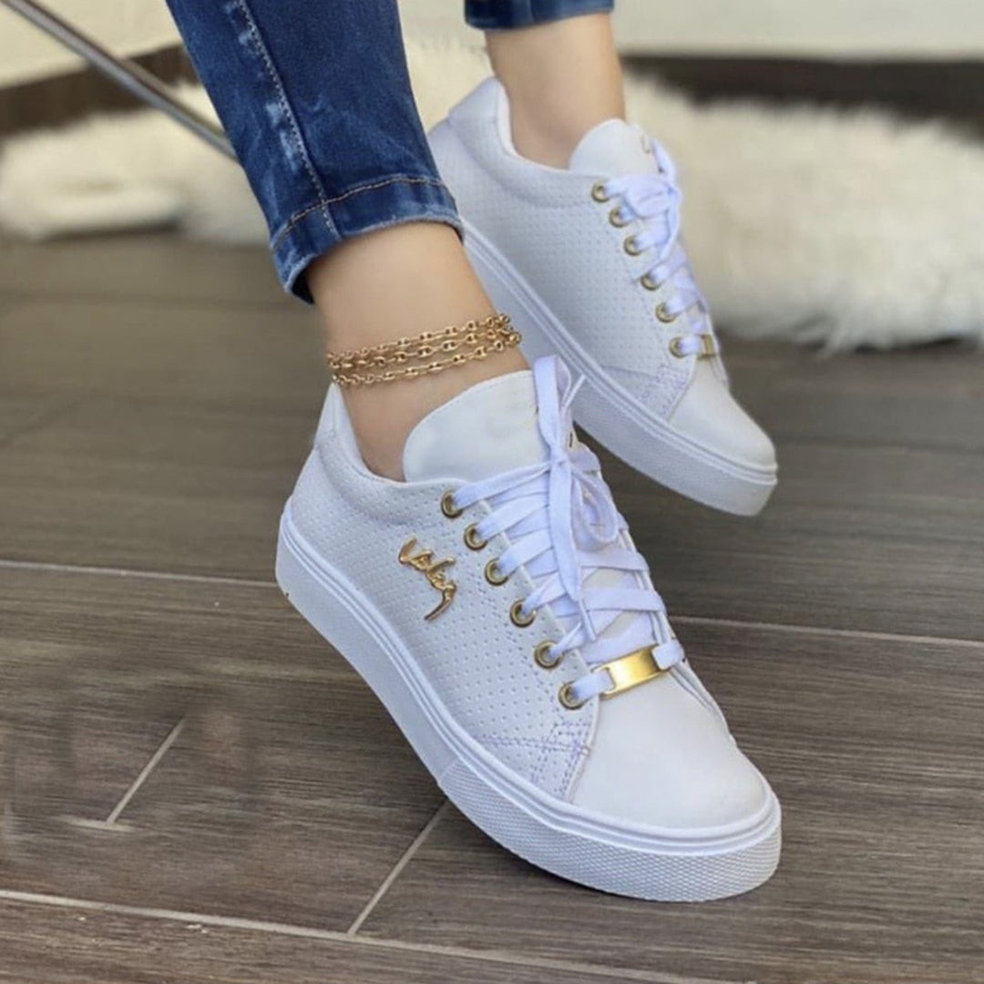 Dames casual sneakers - stijlvolle en gezellige veterschoenen