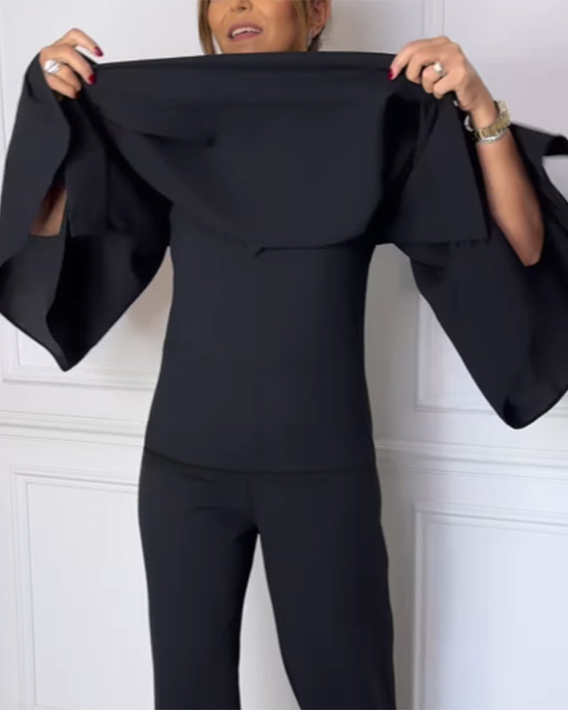 Bloes V-Hals Elegante Vlindermouw