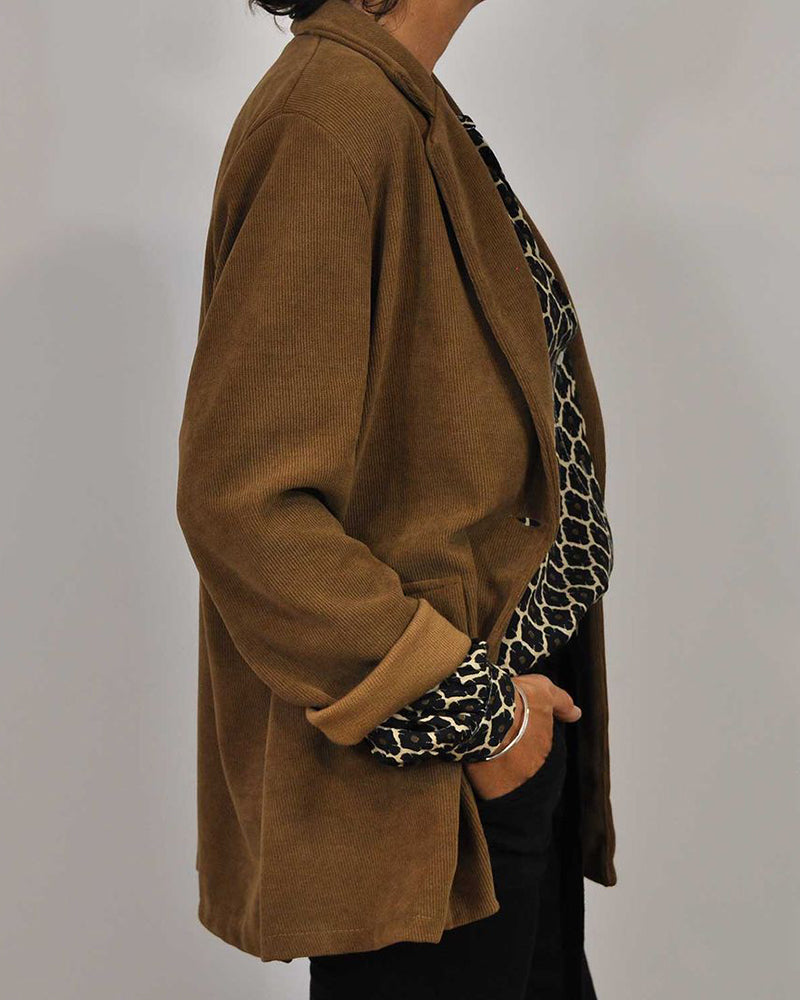 Casual blouse met V-hals