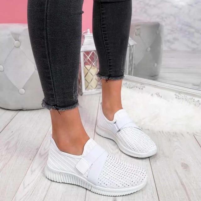 Dames slip-on sneakers - luchtige en lichtgewicht casual schoenen