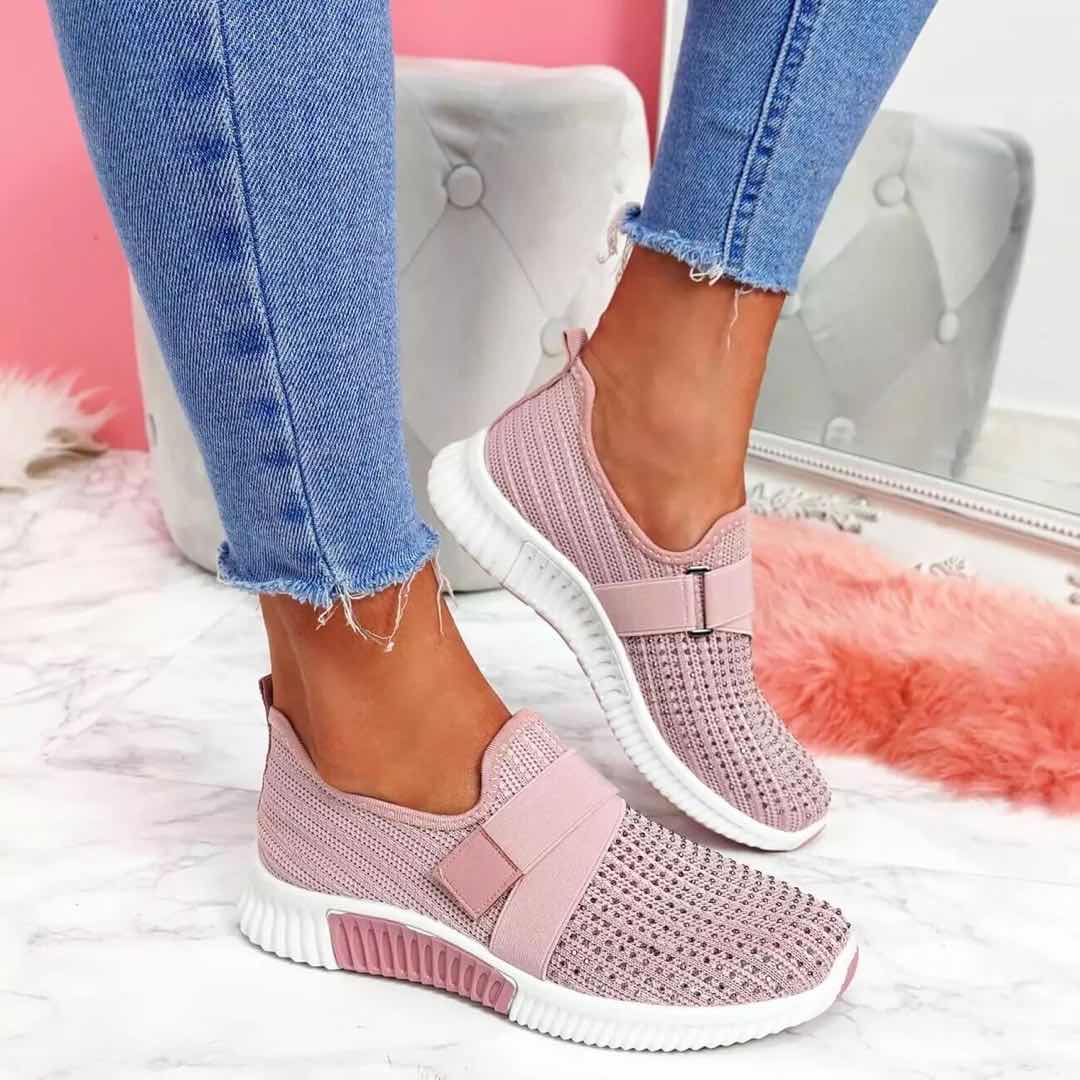 Dames slip-on sneakers - luchtige en lichtgewicht casual schoenen