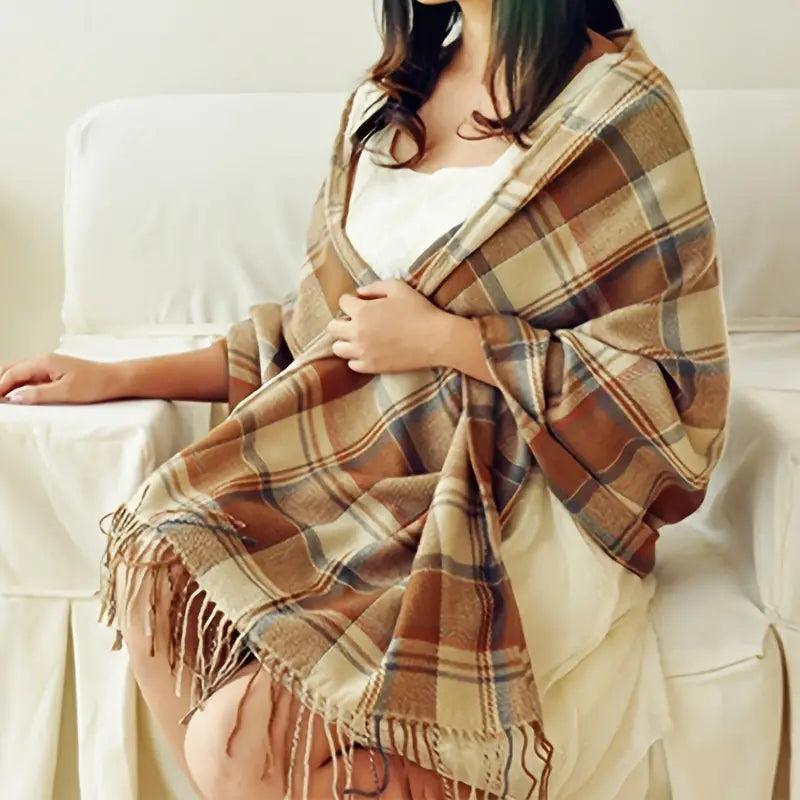 Kasjmier sjaal - luxueuze warme omslagdoek voor dames