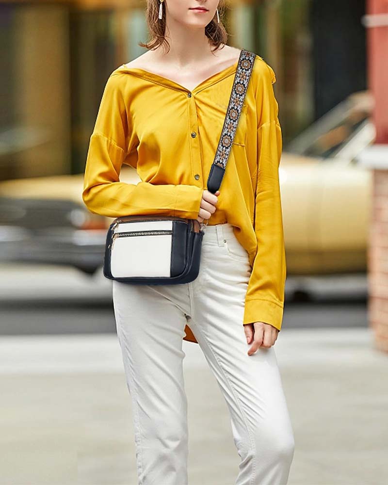 Multifunctionele schoudertas met rits